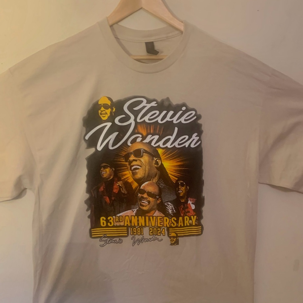 Stevie Wonder Anniversary Men's T-Shirt - Cream
